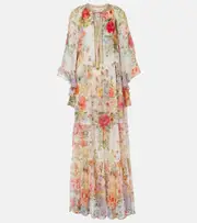 [Camilla] Camilla Sew Yesterday silk maxi dress AU 8 multicoloured