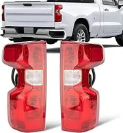 Tail Lights Assembly Fit Chevy Silverado 1500 2019 2020 2021 2022 2023 Chevrolet 2500 3500 HD 2500HD 3500HD Rear Back Up Taillight Lamp Lens Cover Left Driver Right Passenger Side(Halogen)