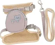 Milisten Shaped Harness Breathable Kitten Leash with Adorable Rabbit Pattern Ergonomic Design for Outdoor Use Fits Cats Easy One Hand Operation