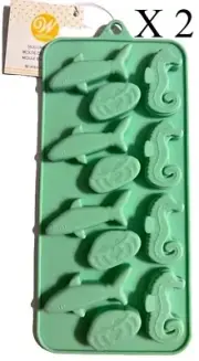 Sealife Silicone Candy Mold Wilton 2021 sharks, crabs, seahorses 12-cav. lot 2