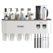 Inverted Magnetic Automatic Toothpaste Dispenser, Toothpaste Squeezer, Wall Storage Rack, Bathroom Accessories