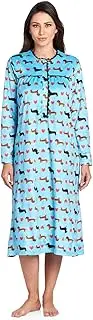 [Ashford & Brooks] Women's Micro Fleece Long Sleeve Nightgown