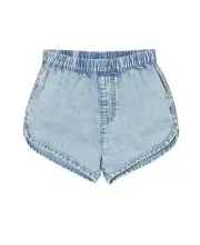 Cotton On Baby Juno Shorts Baby Girls 0-3M Light Chambray Wash Elastic Waist
