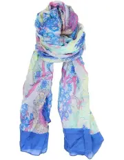 [Fella Hamilton] Dallas Silk Scarf in Blue Multi