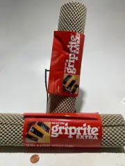 Lot Of 2! Griprite Non Slip Shelf Liner Drawer Grip Mat 12" x 4ft Roll Beige