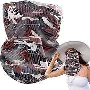 [Aceirropy] Face Gaiter - Windproof Cycling Head Wrap,UV Protection Ice Silk Neck Gaiters Breathable for Motorcycle Cycling Camping Fishing