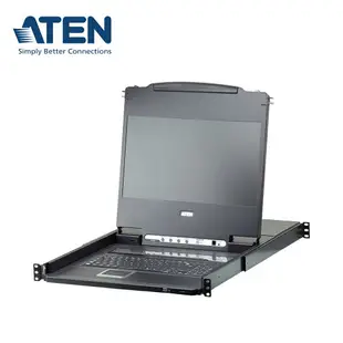 【預購】ATEN CL6708MW KVM多電腦切換器 LCD KVM多電腦切換器 CL6708MW 型號／說明 8埠USB DVI單滑軌寬螢幕LCD KVM多電腦切換器