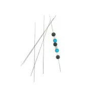 BULK 10 Stainless Steel Collapsible Big Eye Beading Needles - 125mm - TL036