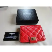 在飛比找蝦皮購物優惠-保證全新正品 chanel 紅色 短夾 限量 2.55款