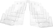 HOMSFOU 2Pcs Magazine Holders Brochure Display Stand for Pamphlet Organization Literature Organizer Office Accessories for Home Workspace