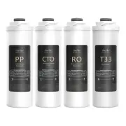4 Water Filter Replacement Set for SimPure WP2 400GPD UV Reverse Osmosis System