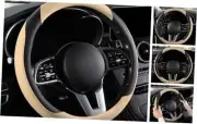 Car Steering Wheel Cover, Microfiber Leather Steering Wheel Beige