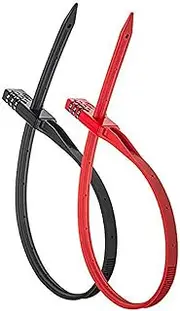 Bell QuickZip Zip-Tie Multi-Purpose Combo Lock 2 Pack Red/Black, One Size