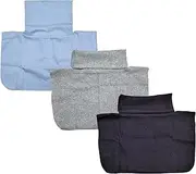 [10 STANDARDS] 3 PCS Unisex Children Fake Detachable Top Mock Blouse Dickey Collar Neck Warmer High Collar Neck for Children Made in Korea, Sky+gray+charcoal, One Size