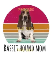 Sublimation Print Basset Hound Mom Ready Press Heat Transfer