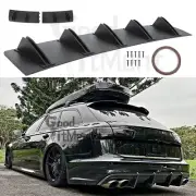 Car Rear Lip Bumper Diffuser Shark Fins Spoiler Wing For AUDI A3 A4 A5 A6 Sedan (for: Audi)