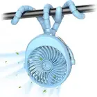 Misting Stroller Fan,2600Mah Battery Powered Flexible Tripod Clip on Fan for ...