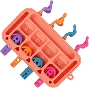 Toddler Activity Board - Silicone Plug-in Board Toys - Silicone Early Development Toys for Kids Aged 1-3 Years Old, Educational Activity