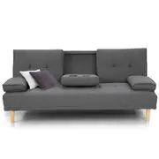 Sarantino Rochester Linen Sofa Bed Dark Grey Furniture For Home And Garden Sofa Beds