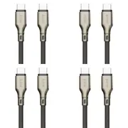 4x EFM Pro Power 1m Male USB-C Data Cable Charging Cord For Samsung S23+ Black