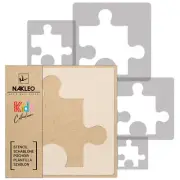 5x reusable PLASTIC Stencils / 13.4" to 3.5"/ Nursery KIDS Template / PUZZLE