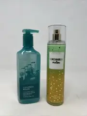 NEW Bath & Body Works CUCUMBER MELON Body Spray and Gel Hand Soap (o3)