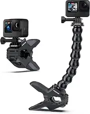 Sametop Jaws Flex Clamp Mount Gooseneck Clip Mount Compatible with GoPro Hero 13, 12, 11, 10, 9, 8, 7, 6, 5, 4, Session, 3+, 3, 2, 1, Max, Hero (2018), Fusion, DJI Osmo Action Cameras
