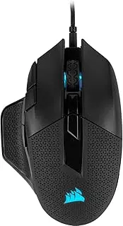 CORSAIR NIGHTSWORD RGB Wired Tunable FPS/MOBA Gaming Mouse – 18,000 DPI – 10 Programmable Buttons – Weight System – iCUE Compatible – PC, Mac, PS5, PS4, Xbox – Black
