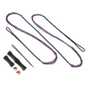 14 Strands Bow String Replacement for AMO 66" Recurve Bow String Red-Blue