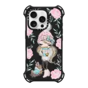 iPhone 16 Pro Bounce Case MagSafe Compatible Best Friends on a Winter Walk - A Girl and Her Dog by Nature Magick
