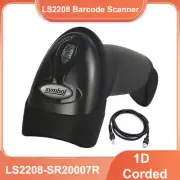 New Zebra Symbol Motorola LS2208-SR20007R 1D Wired Barcode Scanner w/ USB Cable