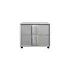 Ritt Grey Fabric Bedside Table with Drawers/Timber Frame Nightstand