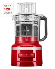 KitchenAid 13 Cup Red Food Processor With Work Bowl With $20 Credit