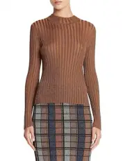 Sass & Bide Against Me Ribbed Metallic Top Size L - RRP $220 BNWT
