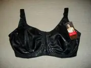 BERLEI: Size: 14 B. Sweatergirl - Everyday BLACK Sheen Print Comfy Underwire Bra