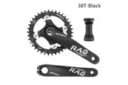 Mountain Bike Crankset 170mm Aluminum Alloy 32/34/36/38T Single Chainring 104BCD Bicycle Crankset Group Single Speed MTB Accessories for Bike (38T)
