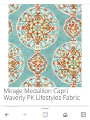 Waverly Mirage medallion fabric linen /rayon 2.75 yards
