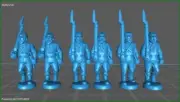 15mm Piedmont Garibaldini marching 2 1858-66 - 6 minis