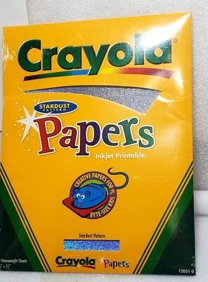 Crayola Stardust Pattern Paper – 10 Heavyweight Inkjet Sheets – Unopened Pack
