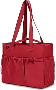 [FOKDUVB] Large Tote Bag with Pockets Utility Zipper Tote with Padded Laptop Compartment Travel Tote Bag with Luggage Sleeve