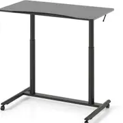 Giantex C-Shaped Stand Desk Mobile Standing Desk w/Lockable Wheels Computer Workstation Black
