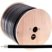 DOSS RG11QDR-100M Rg11 Quad Shield Coax Cable 100M Roll 75Ohm Bonded Aluminium Foil + Braid