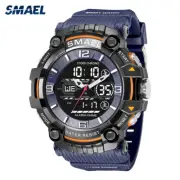 SMAEL Men Sport Watch Dual Time Digital Wristwatch for Boys Countdown Stopwatch