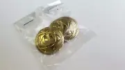1" Round Gold Star Western Slotted CONCHO 6 Pack