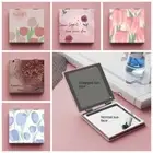 Rose Makeup Mirror Square Folding Mirror Cosmetic Mirror Girls Ladies