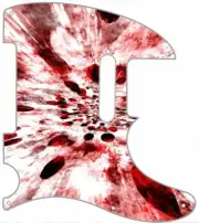 Telecaster Pickguard Graphic Custom fit Fender 8 hole Tele Guitar Blood Spatter