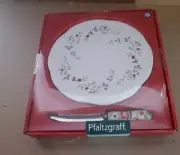 Pfaltzgraff Winterberry Cheese Tray W/ Sculpted Slicer NEW in BOX