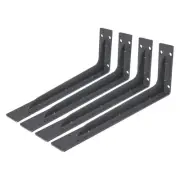 4pcs Black Shelf Bracket 16 inch L Floating Shelf Bracket for Shelves