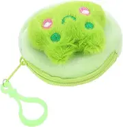 [SEWACC] Cute Cartoon Frog Plush Coin Wallet Soft Multi Purpose Storage Bag for Coin Pouch for Keys Earphones Adorable Change Purse