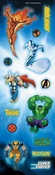 Marvel Heroes Prismatic Slim Sticker Pack